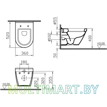 Унитаз Vitra S50 5318B003-0075 картинка 2